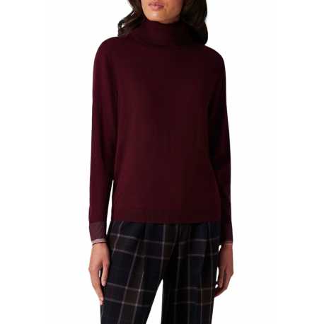 Pull col roulé Bordeaux rayures poignets W2R 420N N31241 28 Paul Smith Femme Strasbourg Boutique Online Mode 