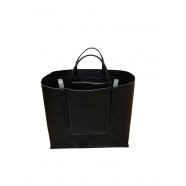 Sac cabas Shopper cuir noir lisse double poignets RA02D 0562 LGE 09 Rick Owens boutique strasbourg bag store online