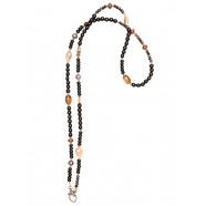 Collier Serenata Opales Agate noires Ebène Perles Or Quartz TFW24-19 Catherine Michiels