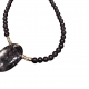 Collier Rêverie Perles d'Agates Noires Perles en Or 14k Pendentif Quartz Rutilé Catherine Michiels TWF24-44 Boutique Strasbourg