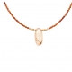 Collier Rêverie en Grenats Orange, Or 14K et Pendentif Quartz Rutilé Catherine Michiels TWF24-06 boutique strasbourg jewelery