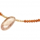 Collier Rêverie en Grenats Orange, Or 14K et Pendentif Quartz Rutilé Catherine Michiels TWF24-06 boutique strasbourg jewelery