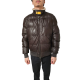 Blouson Alf cuir mouton brun OIsidion PJS Parajumpers Homme PMJKLE03 0357 boutique strasbourg leather jacket vêtement