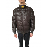 Blouson Alf cuir mouton brun OIsidion PJS Parajumpers Homme PMJKLE03 0357 boutique strasbourg leather jacket vêtement