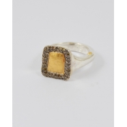 Bague argent or jaune Diamants cognac 53p ROMY VP S ST GY DIA CO (12K) Rosa Maria Jewellery boutique Strasbourg bijoux