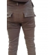 Jeans cuir chocolat Maron Tyrone Jeans RU01E 5393 LSV 14 Rick Owens Homme boutique Strasbourg vêtement store online pant