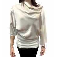 Top Blanc cassé Dinge manches chauves souris Cylander Rick Owens Femme RP01E 7231 SCH 41 Strasbourg Boutique Online Mode