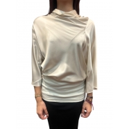 Top Blanc cassé Dinge manches chauves souris Cylander Rick Owens Femme RP01E 7231 SCH 41 Strasbourg Boutique Online Mode