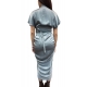 Robe Wrap Bleu turquoise Mouthwasch Satin acétate Rick Owens Femme RP01E 7542 SCH 66 Strasbourg Boutique Online Mode 