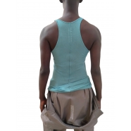 Débardeur Bleu coton Basic Rib Tank Rick Owens Homme RU01E 5150 MR 66 Strasbourg Boutique Online Mode Créateur 