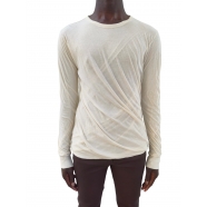  T-shirt double manches longues Naturel Ecru Rick Owens Homme RUO1E 5257 UC 21 Strasbourg Boutique Online Créateur Mode