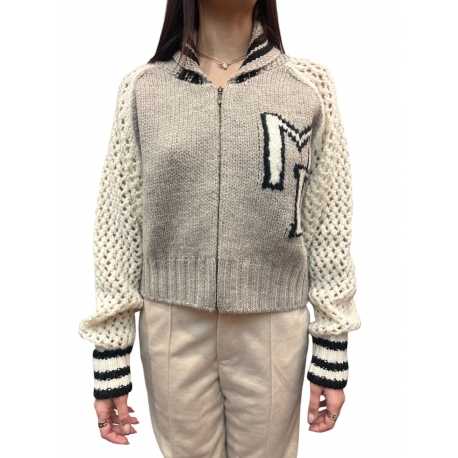 Gilet Teddy MD laine Ivoire gris noir First Mes Demoiselles Paris Strasbourg Boutique Online Mode 