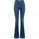 Jeans haut Nœud métal poches palquées brut délavé PJ88N 104 Elisabetta Franchi