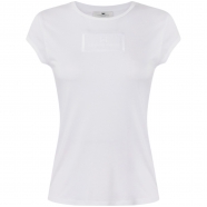 T-shirt Blanc modal plaque brodée MA004 270 Elisabetta Franchi