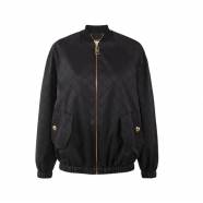 Bomber Noir logo ton sur ton GB01D 110 Elisabetta Franchi femme blouson boutique Strasbourg vêtement fashion online shop