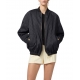 Bomber Noir logo ton sur ton GB01D 110 Elisabetta Franchi femme blouson boutique Strasbourg vêtement fashion online shop