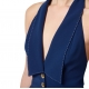 Gilet costume navy surpiqué blanc GL001 6019 DC8 Elisabetta Franchi femme Boutique Strasbourg vêtement fashion shopping