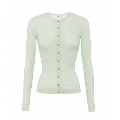 Cardigan maille Menthe MK41S 124 Elisabetta Franchi Femme boutique Strasbourg vêtement fashion online shop