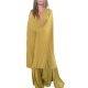 Robe longue jaune Curry plissée Noeud Elisabetta Franchi Femme ABR13 5754 DC6