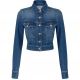 Blouson jeans brut delave court blue vintage BJ37I 139 Elisabetta Franchi Femme Boutique Strasbourg skirt vêtement