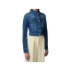 Blouson jeans brut delave court blue vintage BJ37I 139 Elisabetta Franchi Femme Boutique Strasbourg skirt vêtement