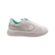 Sneakers Temple Cuir perforé dentelles liseré menthe Philippe Model Femme BTLD HIP1