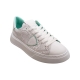 Sneakers Temple Cuir perforé dentelles liseré menthe Philippe Model Femme BTLD HIP1