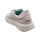 Sneakers Temple Cuir perforé dentelles liseré menthe Philippe Model Femme BTLD HIP1