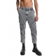 Pantalon toile coton marmorisé Gris bandes côtés lien ajustable M1033 La Haine Inside Us Homme Boutique Strasbourg Online 