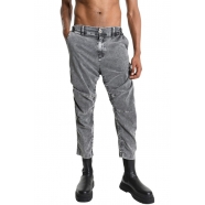 Pantalon toile coton marmorisé Gris bandes côtés lien ajustable M1033 La Haine Inside Us Homme Boutique Strasbourg Online 