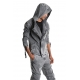 Blouson marmorisé gris boutons biais capuche M1039 La Haine Inside Us Homme La Haine Inside Us Homme Boutique Strasbourg