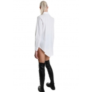 Chemise Popeline de coton asymétrique Blanc LW913 La Haine Inside Us Femme Boutique Online Strasbourg fashion avantgarde 