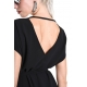 Robe Asymmetric Georgette Noire W5004 La Haine Inside Us Femme Boutique Online Strasbourg fashion avant garde mode