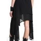 Robe Asymmetric Georgette Noire W5004 La Haine Inside Us Femme Boutique Online Strasbourg fashion avant garde mode