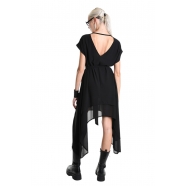 Robe Asymmetric Georgette Noire W5004 La Haine Inside Us Femme Boutique Online Strasbourg fashion avant garde mode