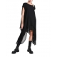 Robe Asymmetric Georgette Noire W5004 La Haine Inside Us Femme Boutique Online Strasbourg fashion avant garde mode