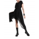 Robe Asymmetric Georgette Noire W5004 La Haine Inside Us Femme Boutique Online Strasbourg fashion avant garde mode