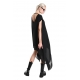 Robe Asymmetric Georgette Noire W5004 La Haine Inside Us Femme Boutique Online Strasbourg fashion avant garde mode