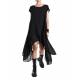 Robe Asymmetric Georgette Noire W5004 La Haine Inside Us Femme Boutique Online Strasbourg fashion avant garde mode