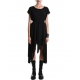 Robe Asymmetric Georgette Noire W5004 La Haine Inside Us Femme Boutique Online Strasbourg fashion avant garde mode