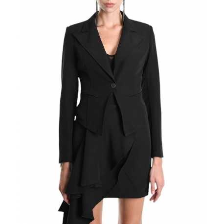 Veste tailleur Skinny Techno Stretch Noire 4B W5013 La Haine Inside Us Femme Boutique Strasbourg fashion avant garde mode