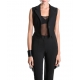  Gilet tailleur noir georgette stretch GILET Skinny La Haine Inside Us Femme W5114 Boutique Strasbourg fashion avant garde