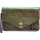 Pochette Alicia cuir Lune irisé gold vert mauve 3865 Claris Virot Femme Strasbourg Boutique online bag woman fashion