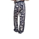 Pantalon viscose soie print afro blanc bleu Lion 5025 2725 Ivi Collection Femme Boutique Strasbourg Mode woman fashion