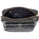 Sac big Charly cuir Bandana noir blanc sangle large cuir nappa 3815 Claris Virot