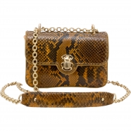 Sac Mini Ava Python Cobra Ranch Brun Miel 3943 Claris Virot Femme Strasbourg Boutique online bag woman fashion