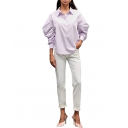 Liquette Sintia coton manches Soufflet Lilas Mes Demoiselles Paris Strasbourg Boutique Online Mode 