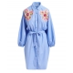 Robe bleue Fleurs Sequins épaules Hagittarius sequin Denim Blue Essentiel Antwerp Femme H1DB boutique Strasbourg mode