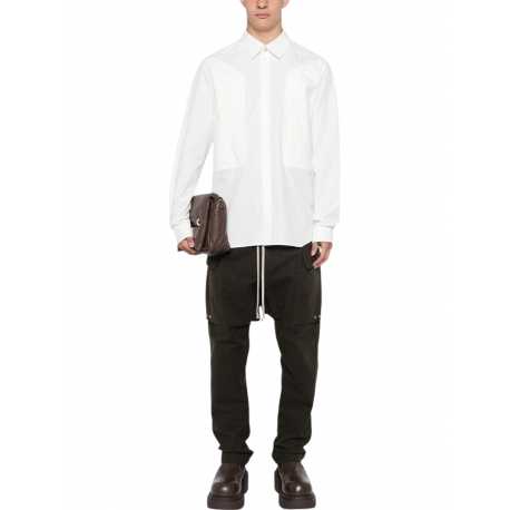 Chemise poches plaquées coton blanc Fogpocket Rick Owens Homme RU01E 5237 P 11