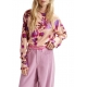 Top rose print fleurs col montant Hudson high neck Bell Flower H2BF Essentiel Antwerp Femme boutique Strasbourg mode